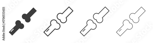 Bones icon style illustration. EPS 10 file