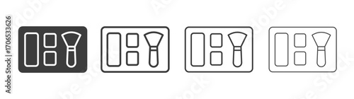 Blusher icon style illustration. EPS 10 file