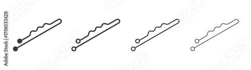 Bobby pin icon style illustration. EPS 10 file