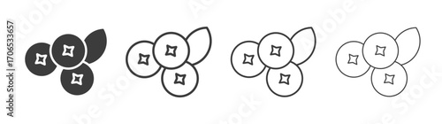 Blueberry icon style illustration. EPS 10 file