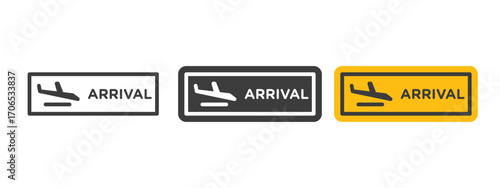 Airport arrival sign style illustration. EPS 10 file