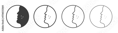 Acne icon style illustration. EPS 10 file