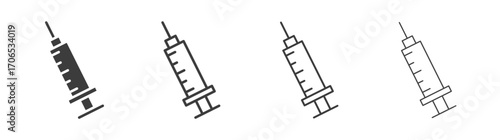 Syringe icon style illustration. EPS 10 file