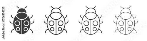 Bug icon style illustration. EPS 10 file