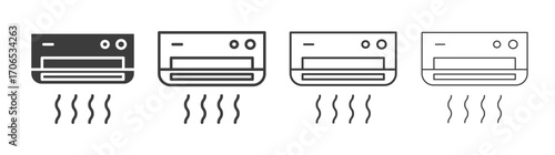 Air conditioner icon style illustration. EPS 10 file