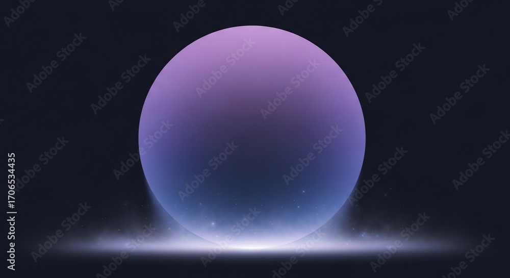 Abstract sphere with gradient colors and ethereal light, perfect for modern design concepts and futuristic visuals