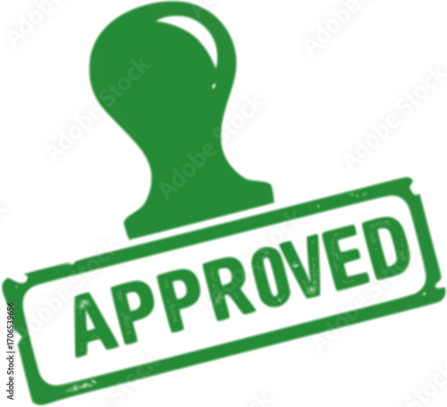 Approved stamp green ink stamp symbol sign valid seal isolated transparent vector
