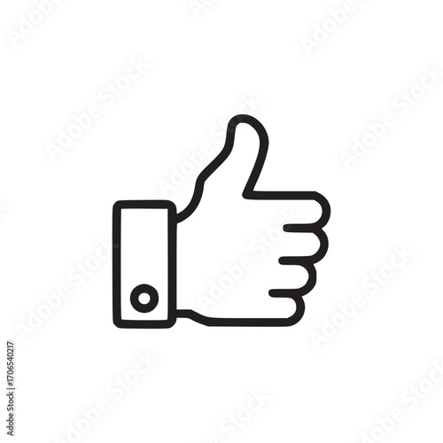 Vector art of thumbs up icon this simple and clean graphic represents approval, agreement, or a positive sentiment, perfect for user interface design, social media, and marketing materials