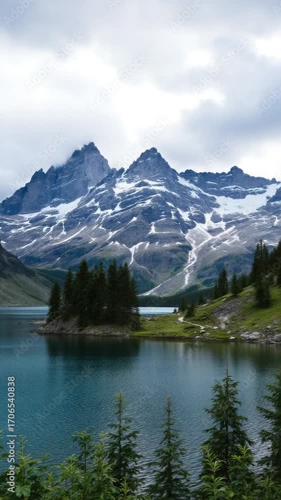 Mountain lake scenery