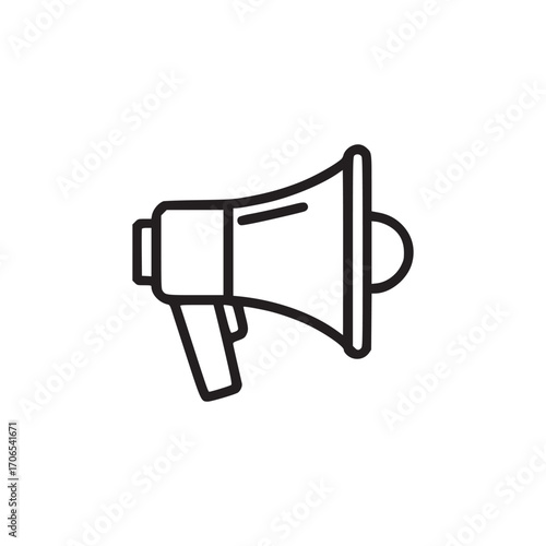 Illustration of a megaphone icon a simple representation of announcement, promotion, or voice, perfect for marketing materials and communicationrelated designs