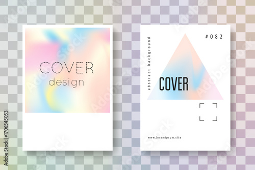 Holograph Mesh. Colorful Prism Illustration. 1980 Fluid. Blue Neon Flyer. Crystal Vector. Gradient Poster. Digital Screen. Pink Holograph Mesh