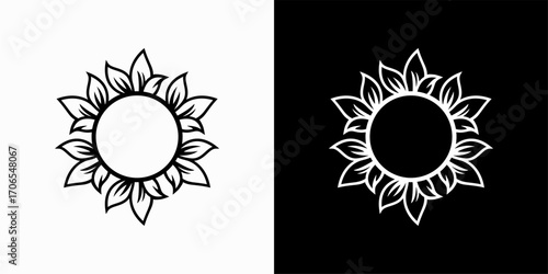 Vector circular frame with decorative. Set of decorative frames Elegant vector element for design in Eastern style, place for text