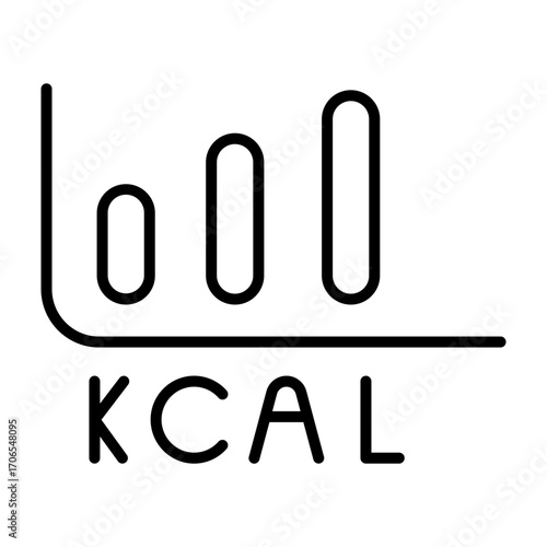Caloriesvector line icon design