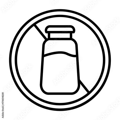 Lactose Freevector line icon design