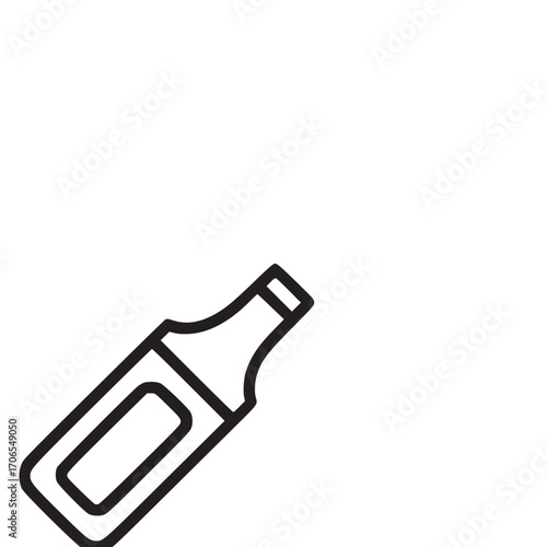 Vector art of bottle icon minimalist style vector illustration of a bottle, perfect for web design, user interfaces, and print materials symbolizes drink, beverage, and container