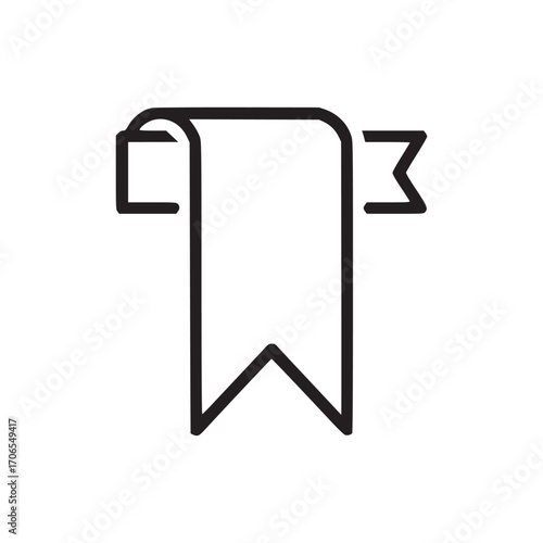 Vector art of bookmark icon this minimalist line art illustration features a simple yet elegant bookmark design, perfect for adding a touch of sophistication to any project its clean lines and white b