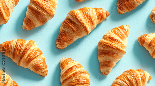 Digital illustration of breads in pattern style, modern and aesthetic background for digital graphics