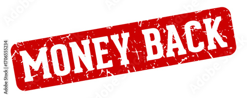 money back rectangular sign. money back stamp