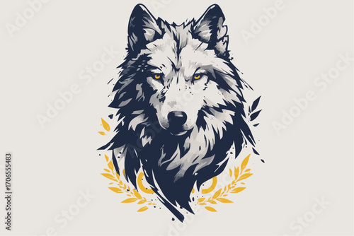 wolf head vector