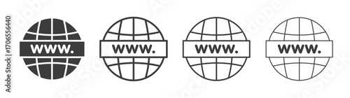 Website icon outline vector. Thin linear logo