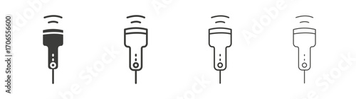 Ultrasound icon outline vector. Thin linear logo