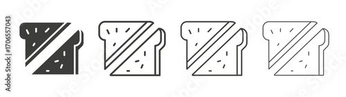 Sandwich icon outline vector. Thin linear logo