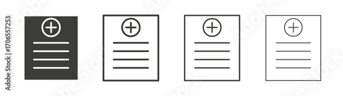 Prescription icon outline vector. Thin linear logo