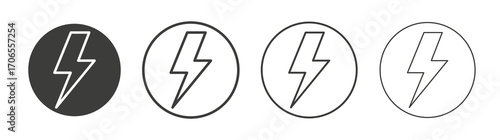 Power icon outline vector. Thin linear logo