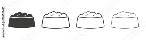 Pet food icon outline vector. Thin linear logo