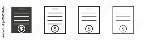 Payroll icon outline vector. Thin linear logo