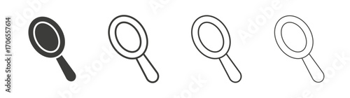 Mirror icon outline vector. Thin linear logo