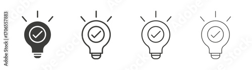 Idea icon outline vector. Thin linear logo