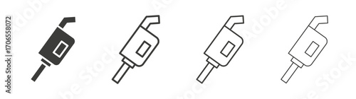 Fuel icon outline vector. Thin linear logo