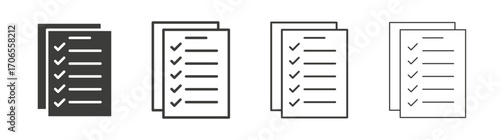 Exam icon outline vector. Thin linear logo