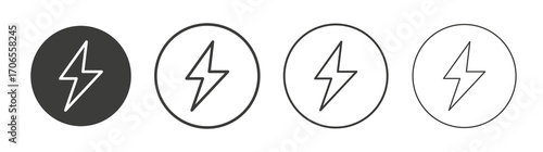 Electricity icon outline vector. Thin linear logo