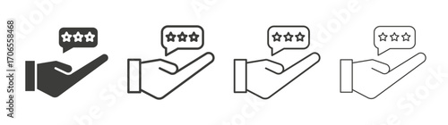 Customer feedback icon outline vector. Thin linear logo