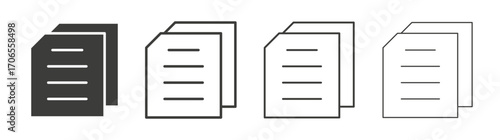 Copy icon outline vector. Thin linear logo