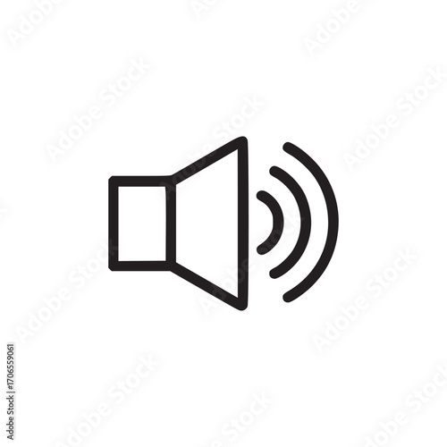 Vector art of sound icon this graphic represents audio output, perfect for volume control, notification alerts, or multimedia applications its clean design ensures clear communication of soundrelated 