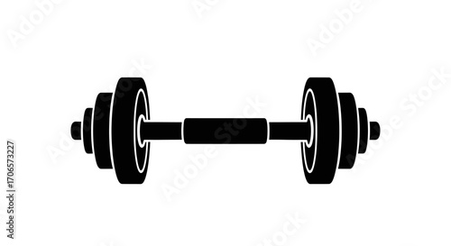 Weightlifting equipment symbol showcasing a minimalist style for training and muscle workout