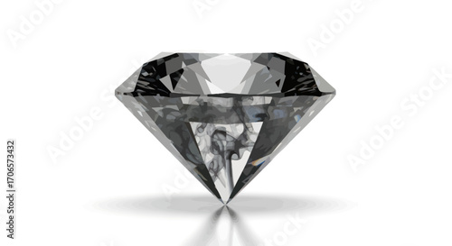 Abstract rendering of a diamond with smoky essence inside, symbolizing mystique and luxury