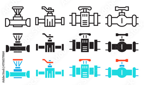 Valve icon glyph and line style pack