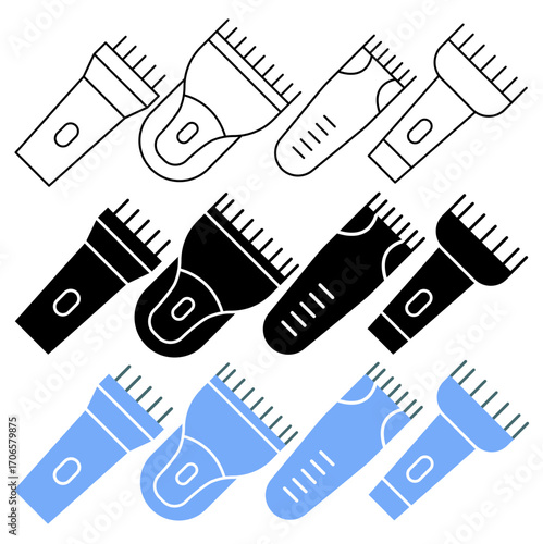 Trimmer icon glyph and line style pack