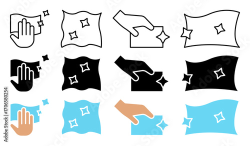 Rag icon glyph and line style pack