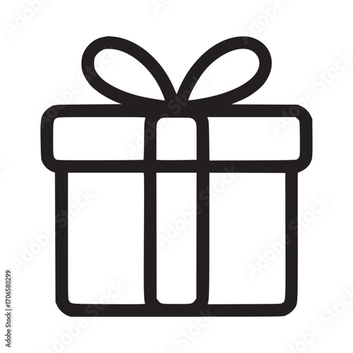 Illustration of a gift box perfect for birthday celebrations, holiday promotions, or special occasions use this simple and elegant design for your next project