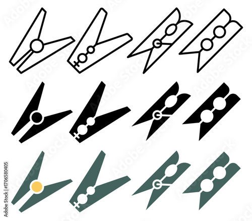 Peg icon glyph and line style pack