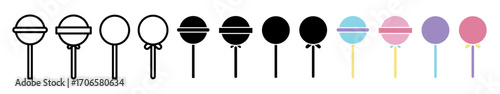 Lollypop icon glyph and line style pack