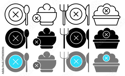 Lack of appsetite icon glyph and line style pack