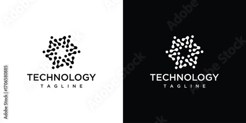 Technology logo design templates. Digital technology logo designs.
