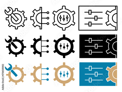 Customized icon glyph and line style pack