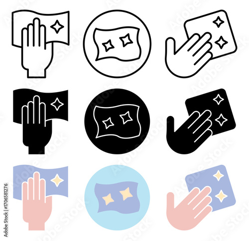 Clean icon glyph and line style pack